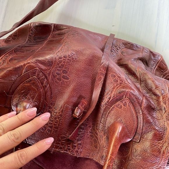 Large Let and Her Contemporary genuine leather bag with wide crossbody s… - Picture 5 of 16